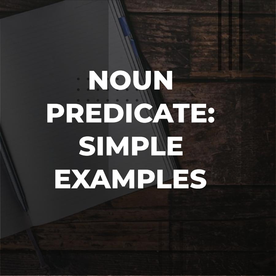 predicate noun examples