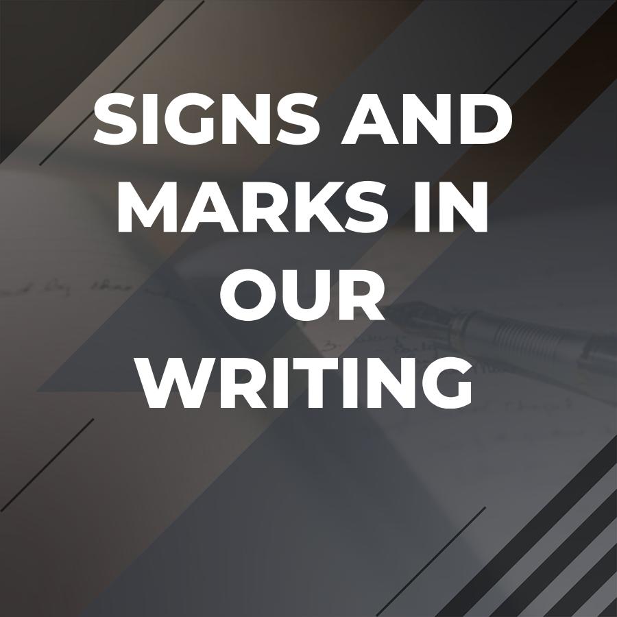 symbols in writing
