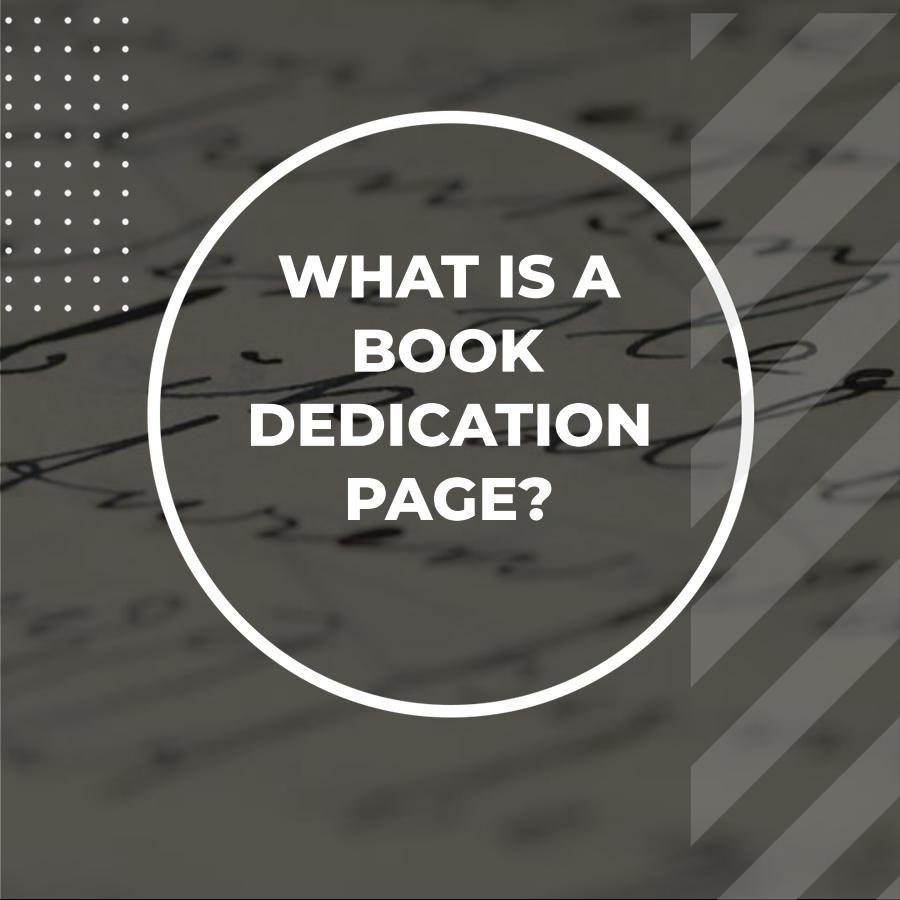 what is a dedication page