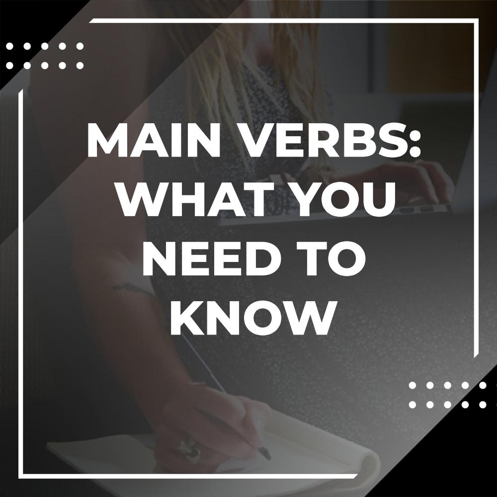 what is a main verb