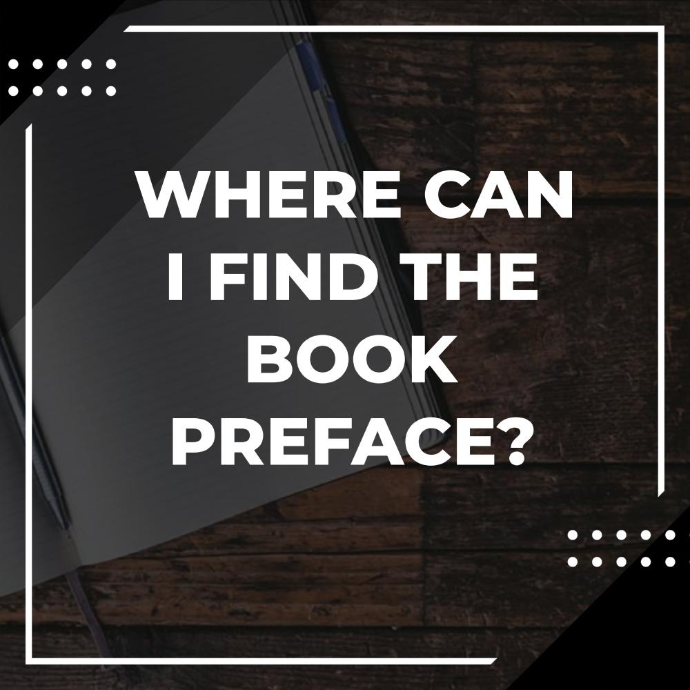 where is the preface of a book