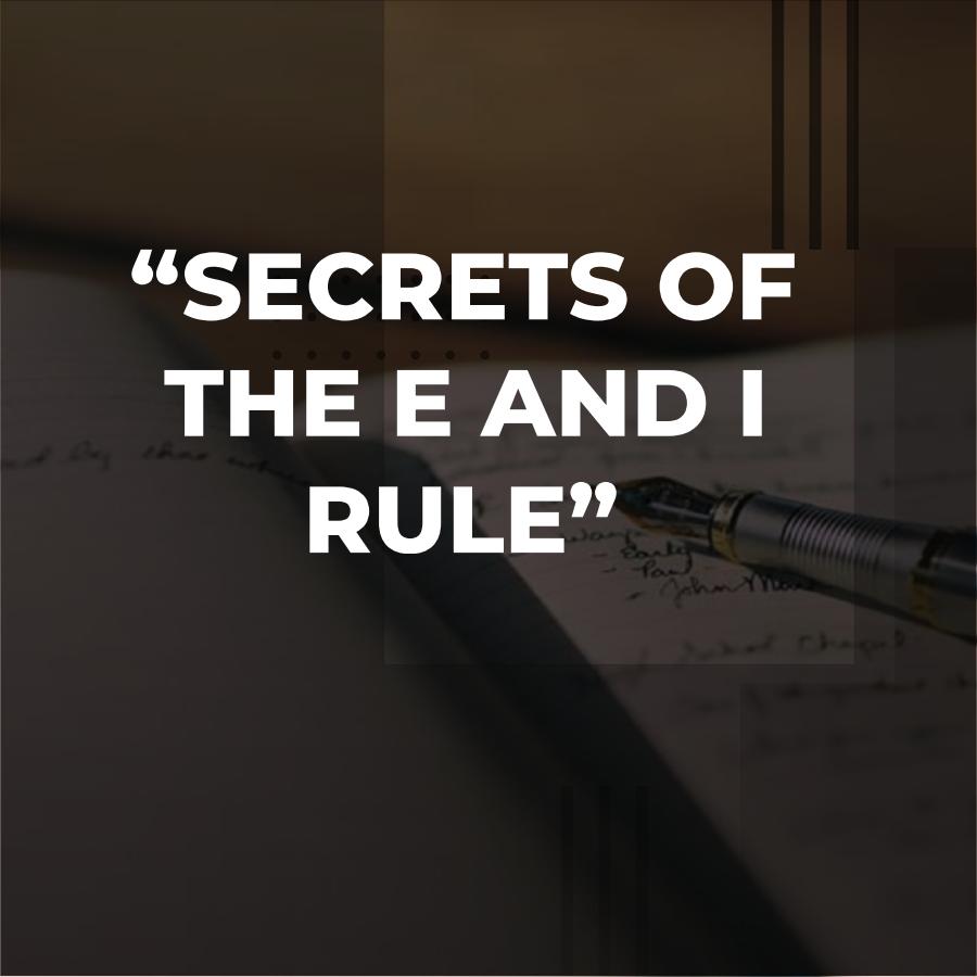 words with e before i