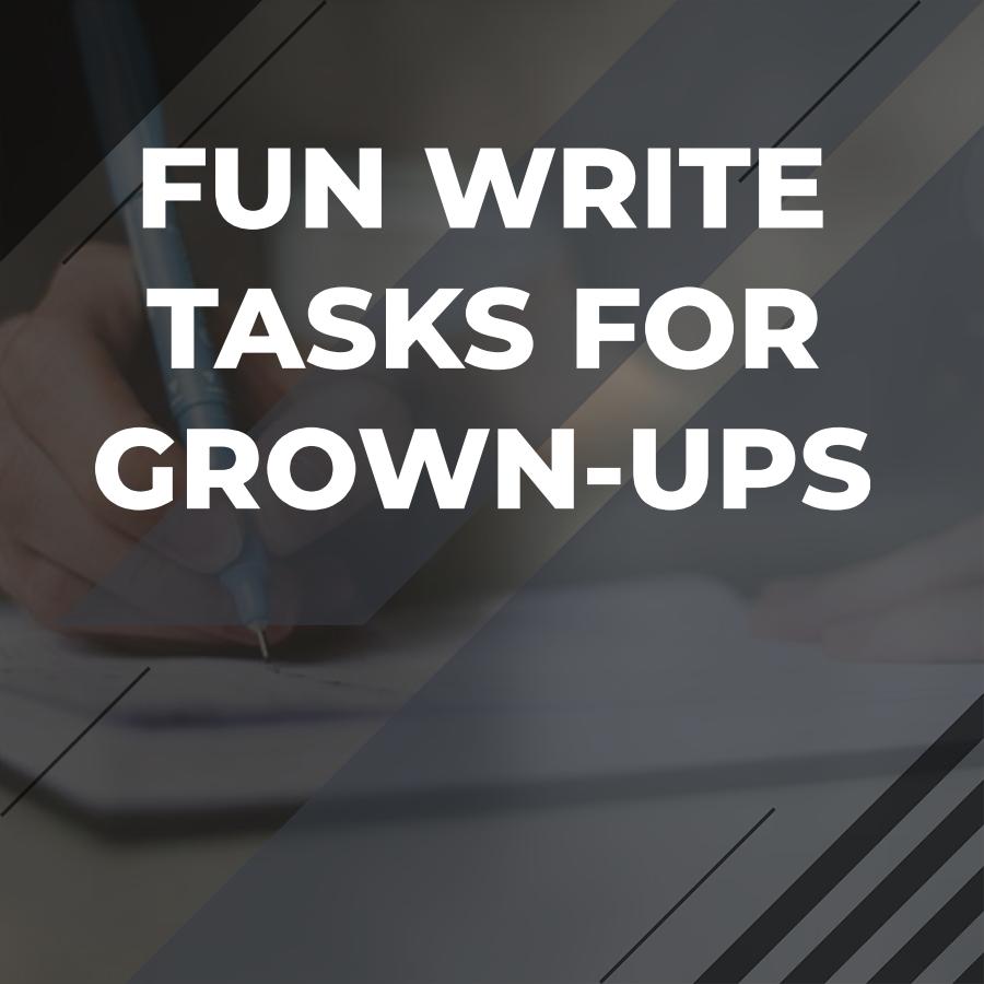 writing exercises for adults