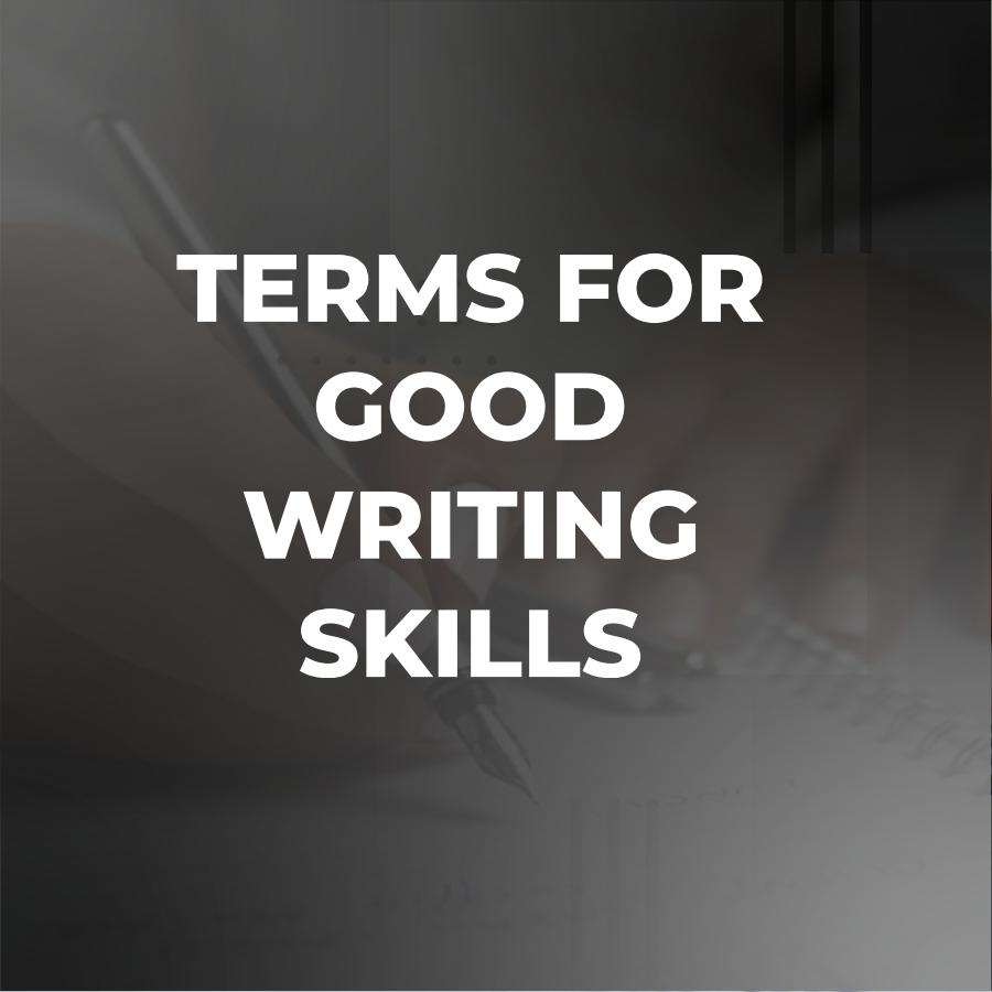 writing terminology