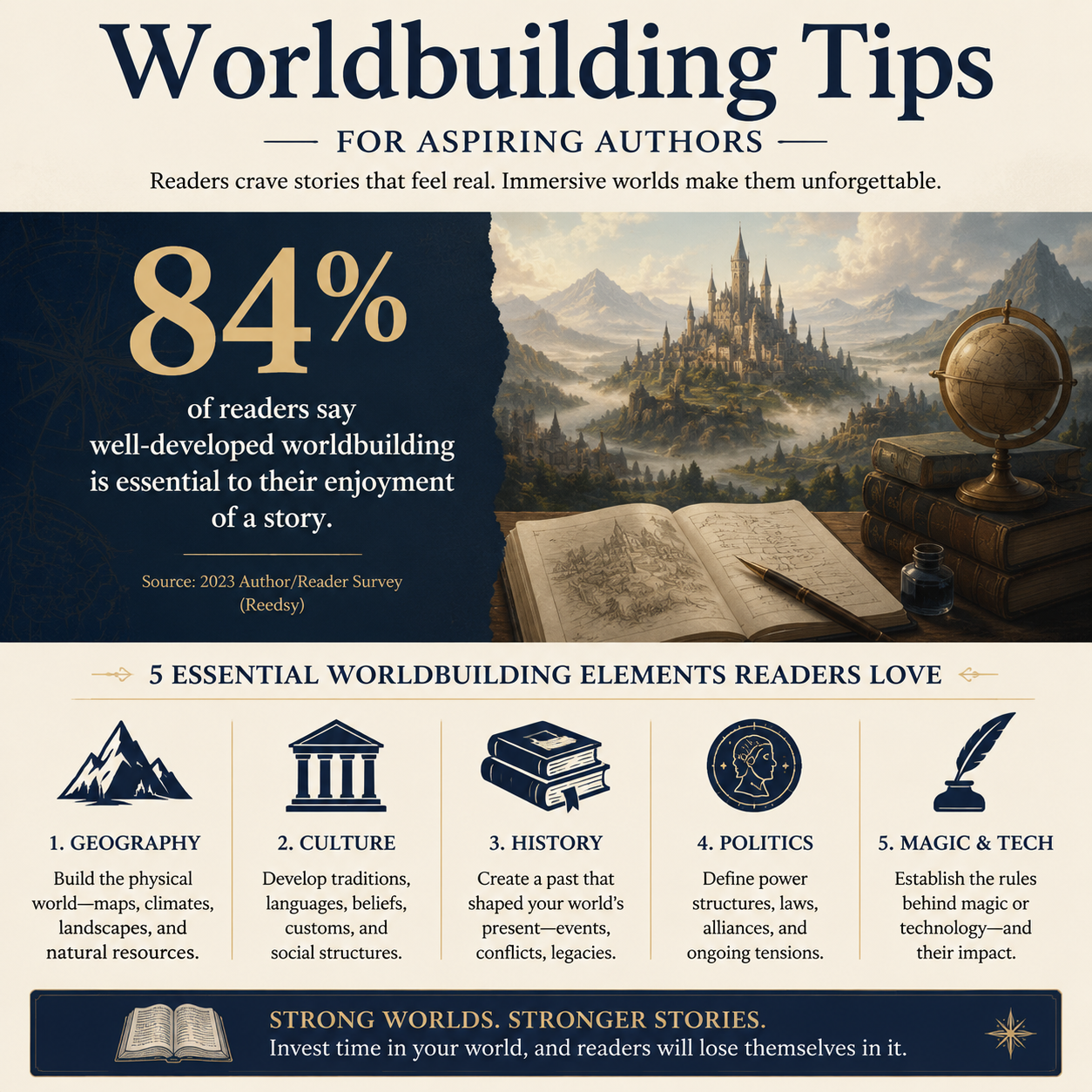 Worldbuilding Tips for Aspiring Authors statistics