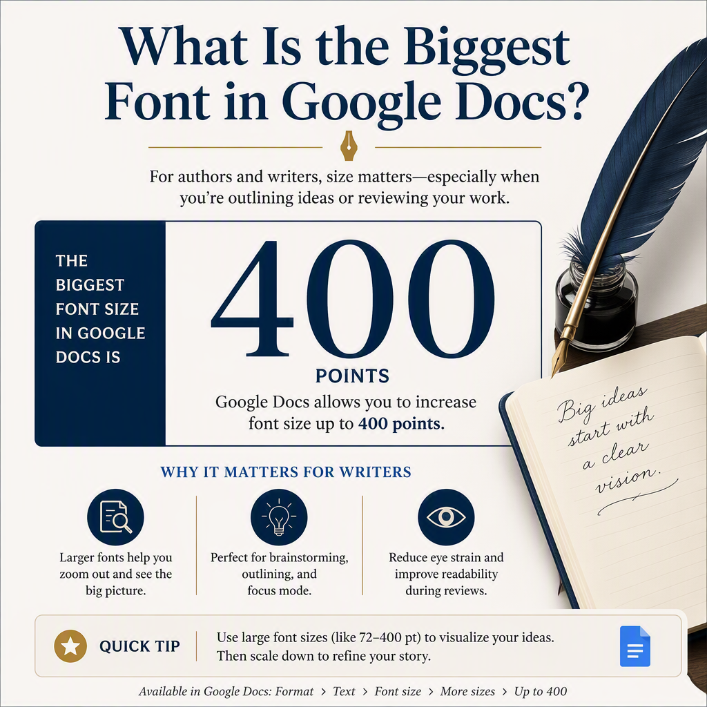 What Is the Biggest Font in Google Docs? statistics