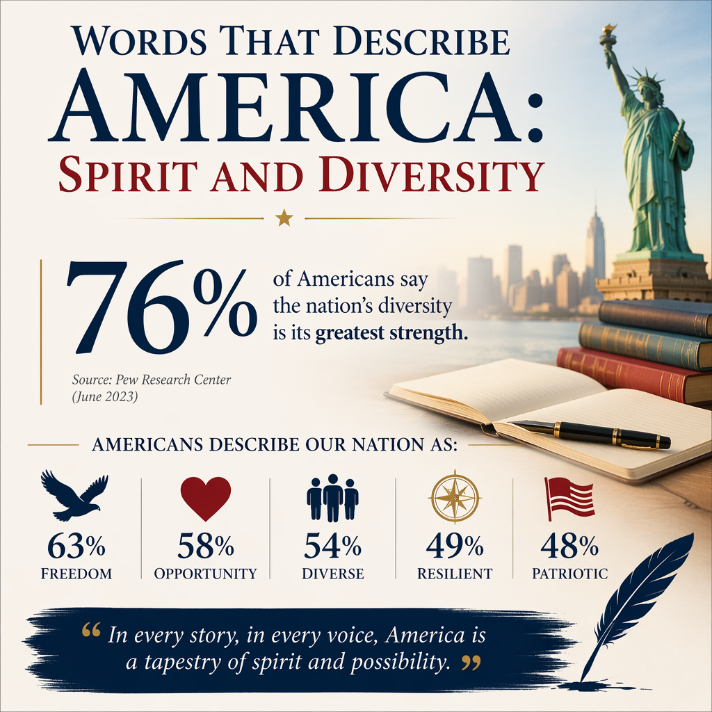 Words That Describe America: Spirit and Diversity statistics