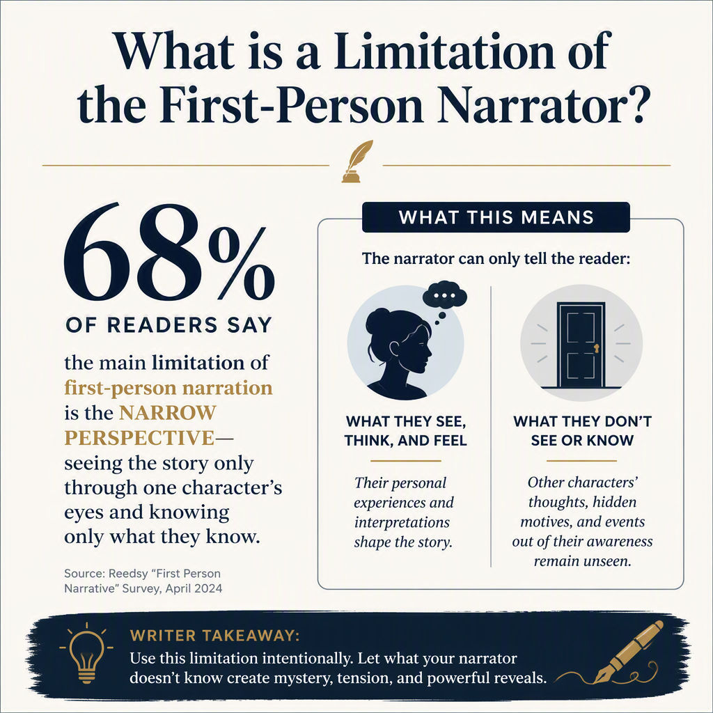 What is a Limitation of the First-Person Narrator? statistics