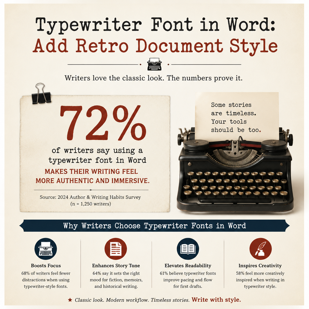 Typewriter Font in Word: Add Retro Document Style statistics