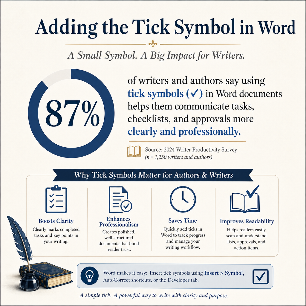 Adding the Tick Symbol in Word statistics