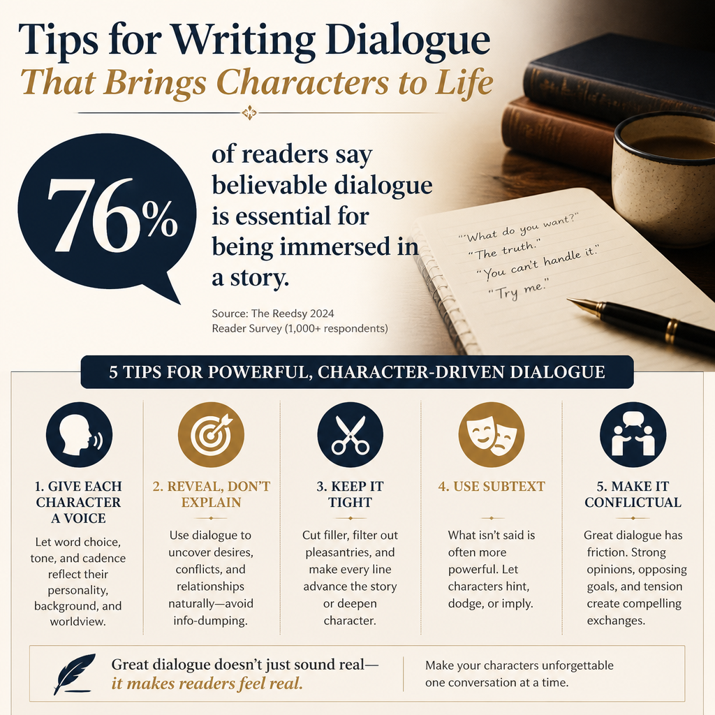 Tips for Writing Dialogue That Brings Characters to Life statistics